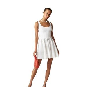 J Crew White Fit and Flare Mini Dress Womens Size 2